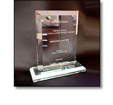 Glass lifetime achievement award