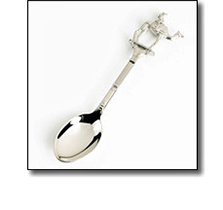 Ornamental silver spoon