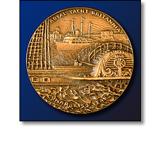 Commemorative medal of Royal Yacht Britannia, struck by Fattorini